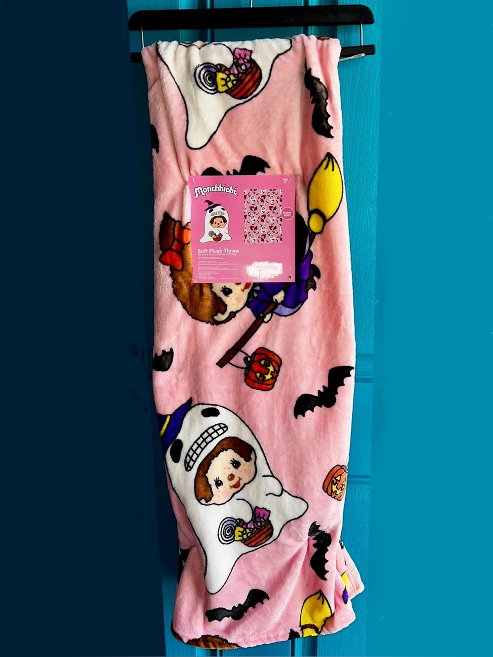 Monchhichi Halloween Witch, Ghost, Bats Blanket! NEW RELEASE